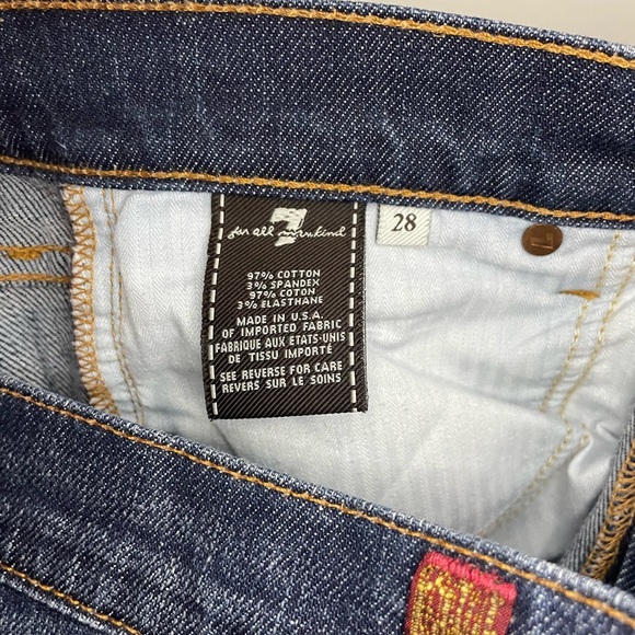7 For All Mankind Dark Wash Bootcut Jeans - Picture 6 of 10